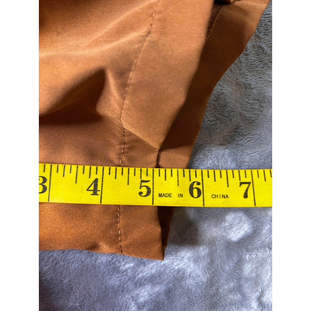 Lovepoem by Block Rust Brown Paperbag Waist Shorts Womens Medium Drawstring - Picture 9 of 10